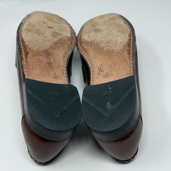 Allen Edmonds Newcastle Loafers Mens 11.5 D Brown Leather Weave Slip On Dress main image 13